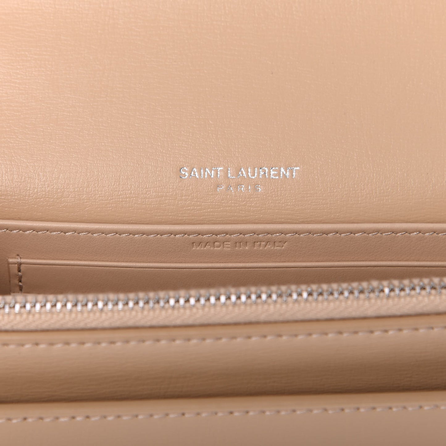 Calfskin Monogram Sunset Chain Wallet Nude Powder