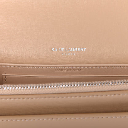 Saint Laurent Calfskin Monogram Sunset Chain Wallet Nude Powder 6 of 9