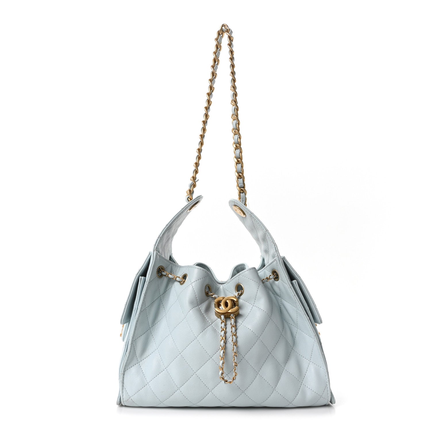 Chanel Caviar Quilted Small Chanel 25 Handbag Light Blue 1 of 10