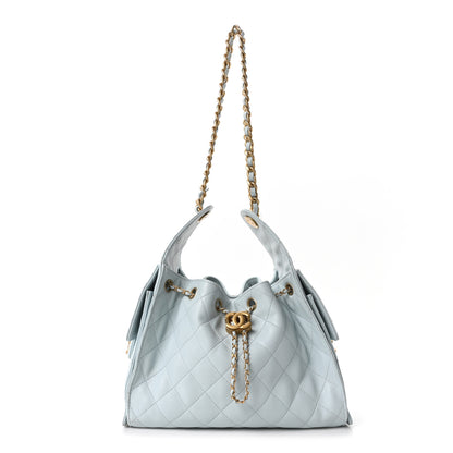 Chanel Caviar Quilted Small Chanel 25 Handbag Light Blue 1 of 10