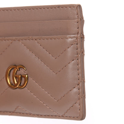 Gucci Calfskin Matelasse GG Marmont Card Holder Porcelain Rose 7 of 9