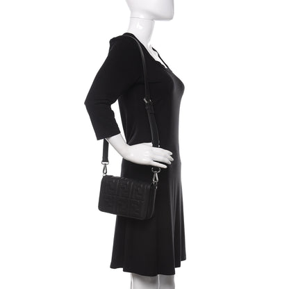 Fendi Nappa FF 1974 Embossed Mini Expandable Flap Bag Black 2 of 10