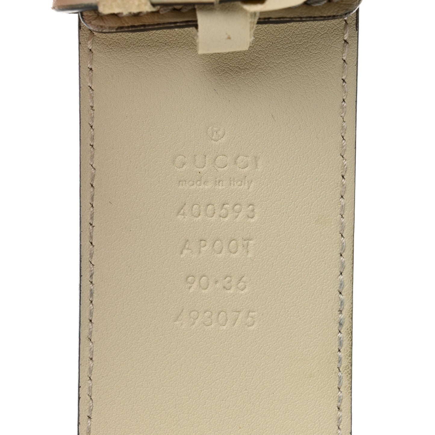 Calfskin Double G 40mm Belt 90 36 White