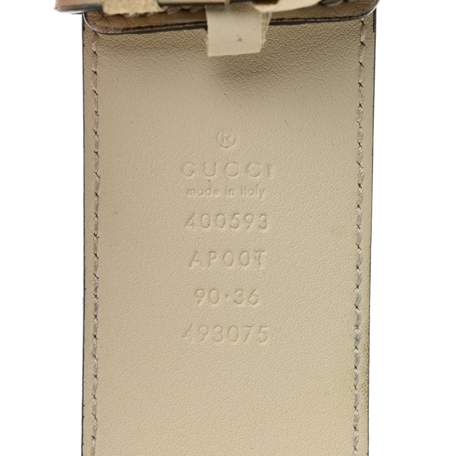Gucci Calfskin Double G 40mm Belt 90 36 White 3 of 4