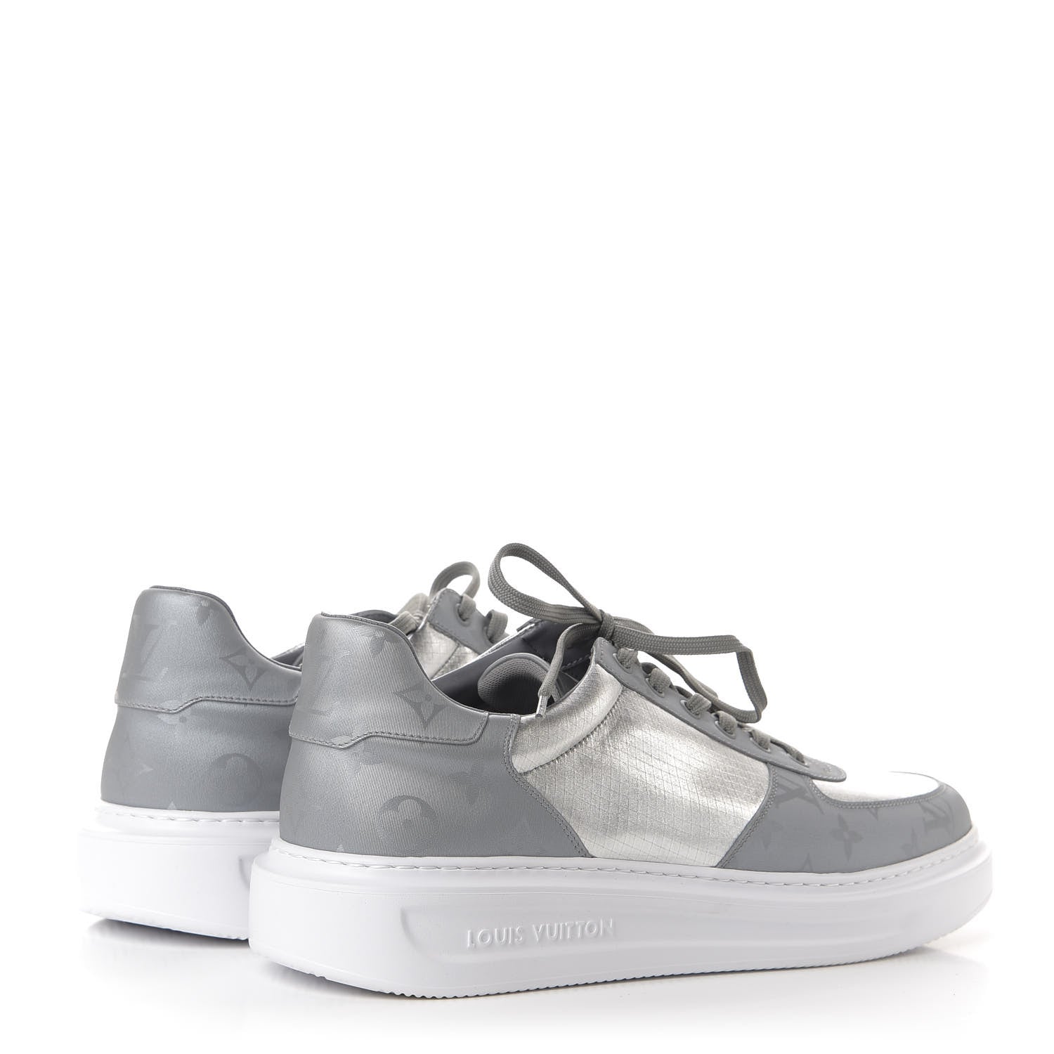 Louis Vuitton Canvas Monogram Beverly Hills Sneakers 10 Argent 4 of 8