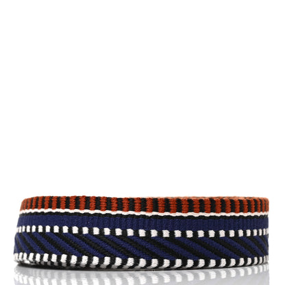 Hermes Toile Swift 25mm Sangle Cavale Shoulder Strap Terre Battue Bleu Indigo Black 2 of 4
