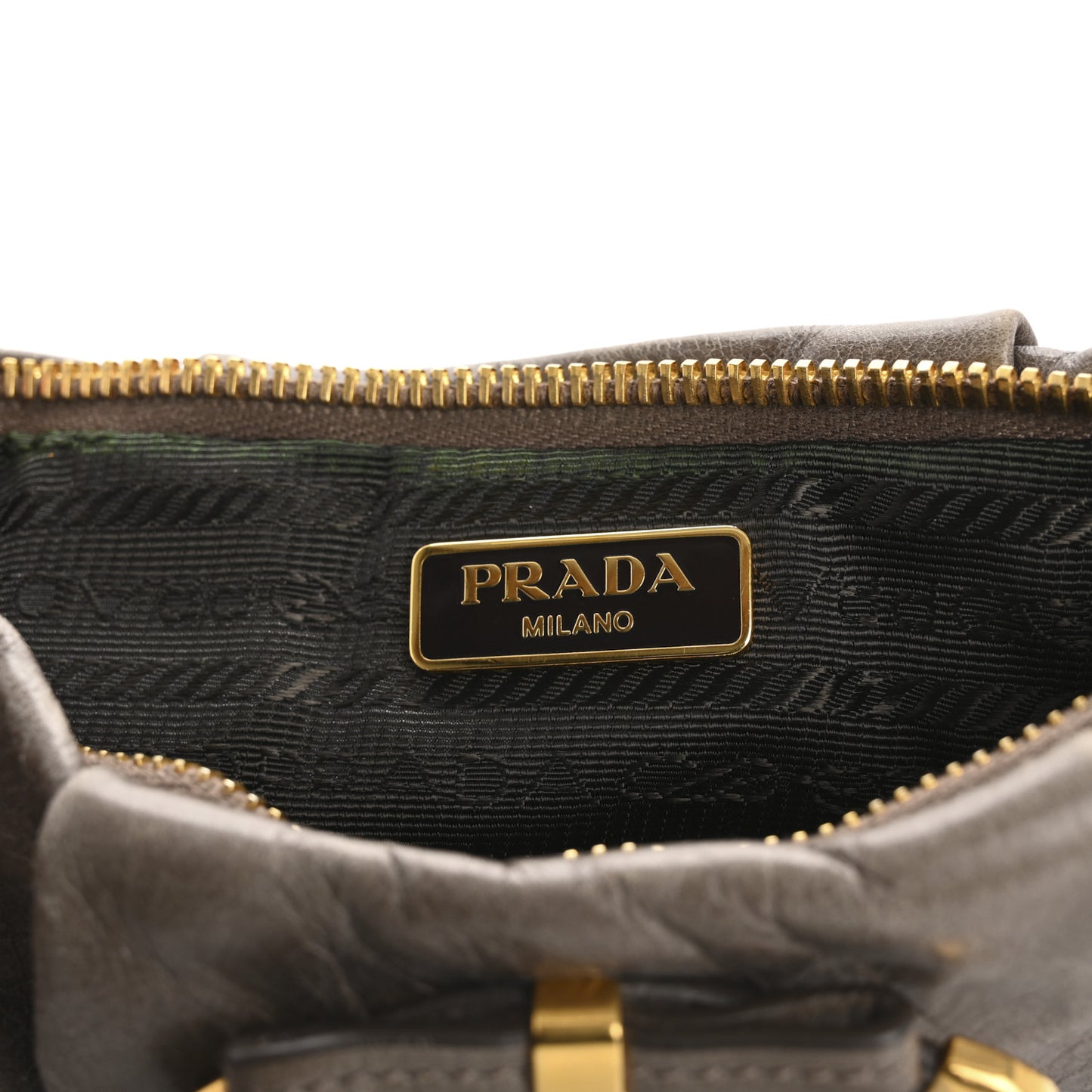 Vitello Shine Mordore Wristlet Clutch Argilla