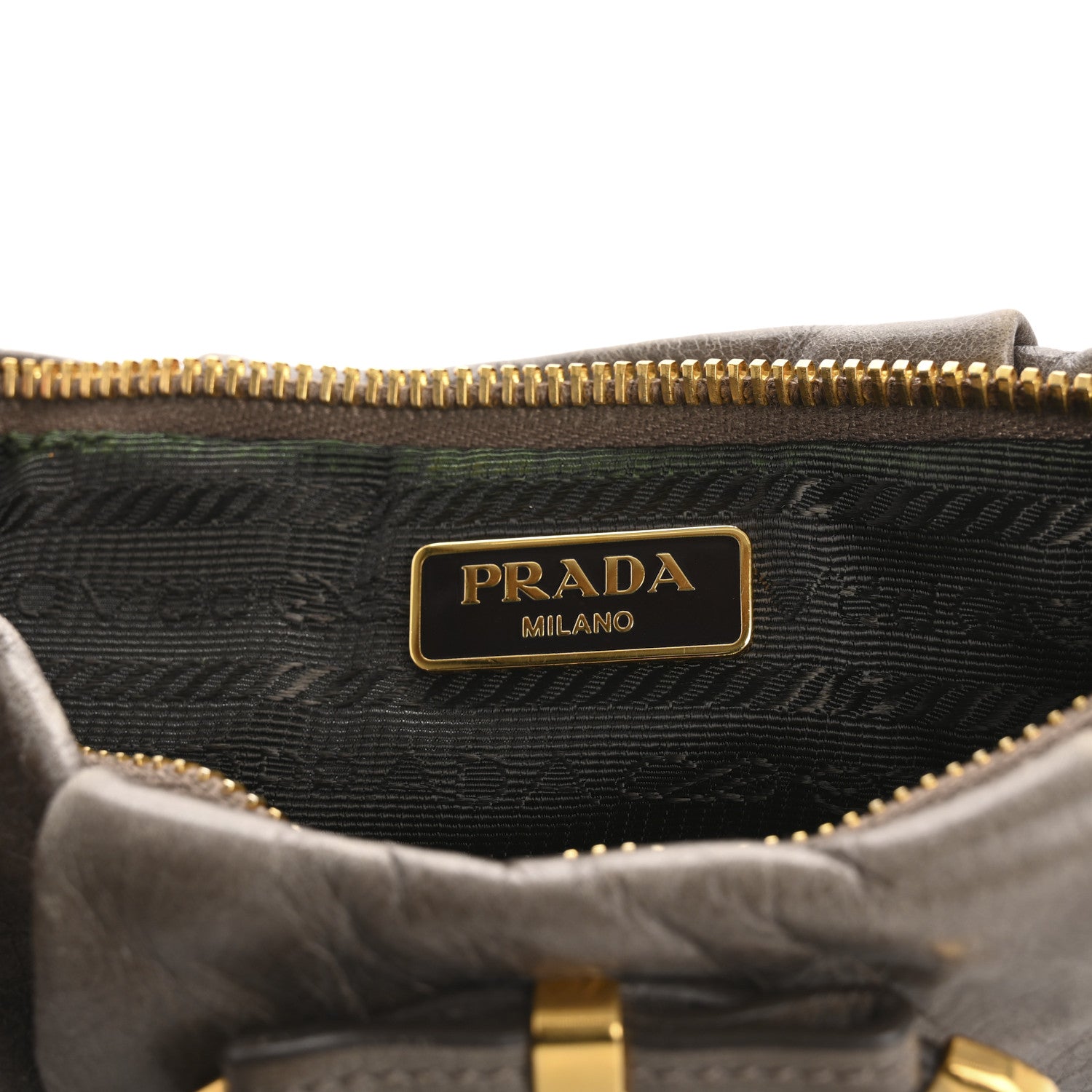 Prada Vitello Shine Mordore Wristlet Clutch Argilla 5 of 13