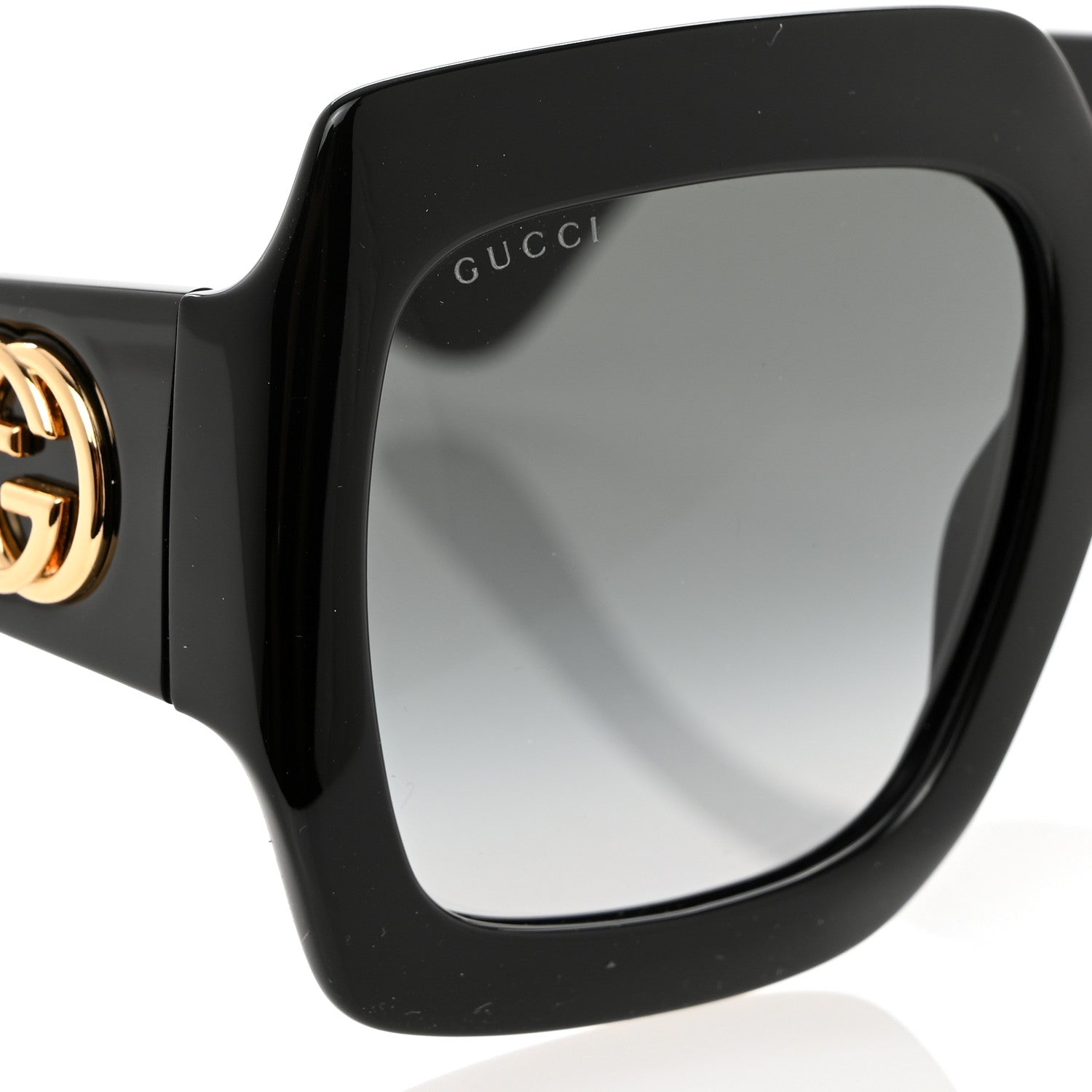 Gucci Acetate Square Frame Sunglasses GG0053S Black 7 of 8