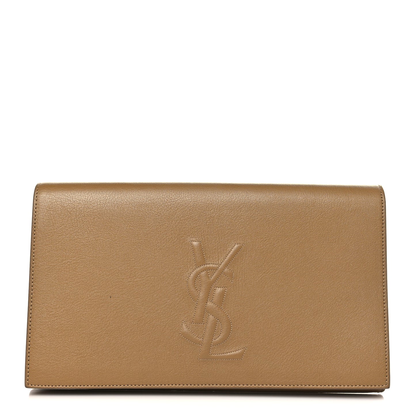 Calfskin Monogram Large Belle De Jour Clutch Beige