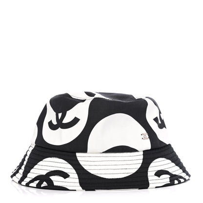 Chanel Canvas Bucket Hat S Black White 1 of 4