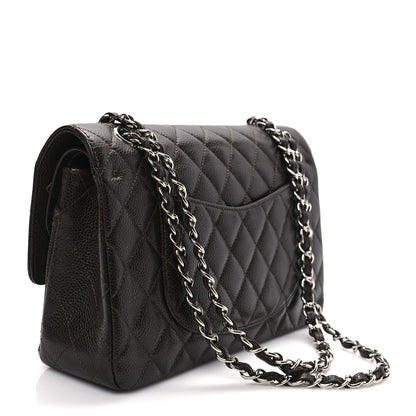 Chanel Caviar Quilted Medium Double Flap Brown 3 of 9