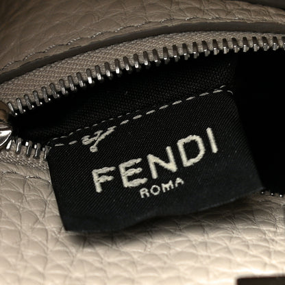 Fendi Cuoio Romano Selleria Bi-Color Mini Peekaboo Iconic Satchel Asfalto Latte 9 of 12
