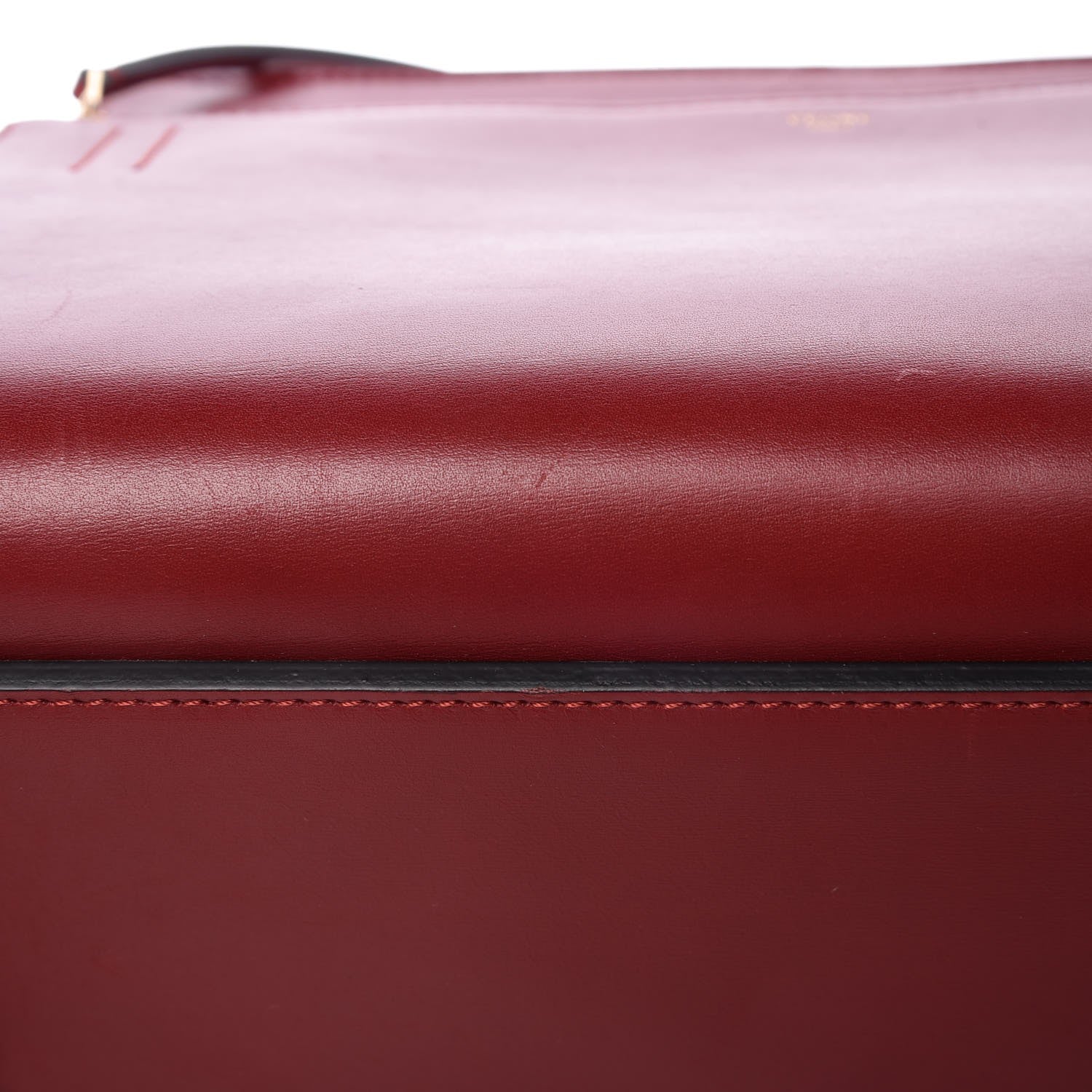 Celine Smooth Calfskin Large Edge Shoulder Bag Red 16 of 18