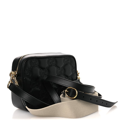 Gucci Calfskin GG Matelasse Shoulder Bag Black Natural 3 of 11