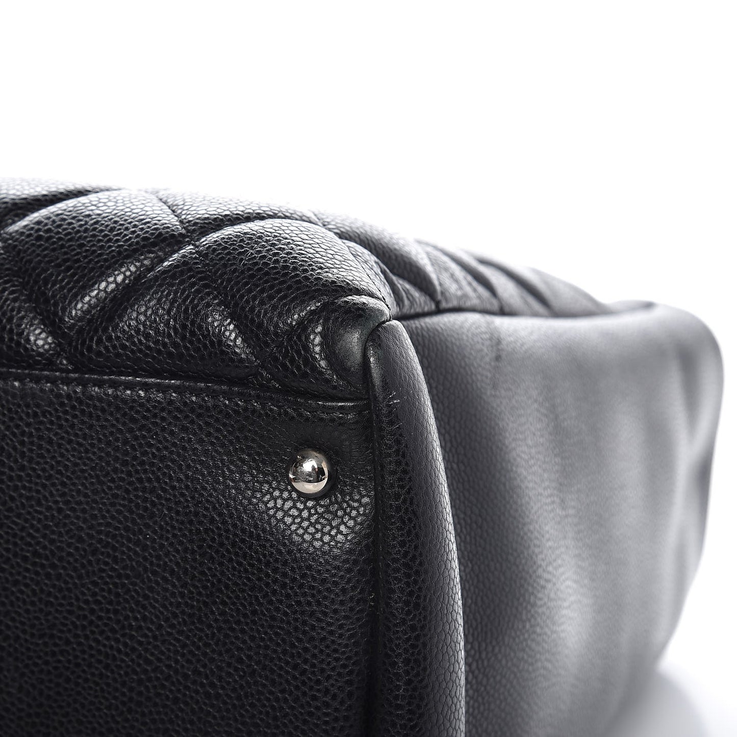 Caviar Quilted Grand Shopping Tote GST Black