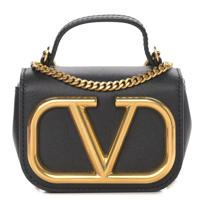 Valentino Garavani Calfskin Mini Supervee Crossbody Bag Black 1 of 8