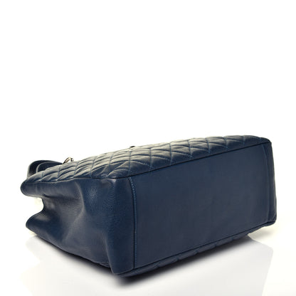 Chanel Caviar Quilted Grand Shopping Tote GST Dark Blue 5 of 11