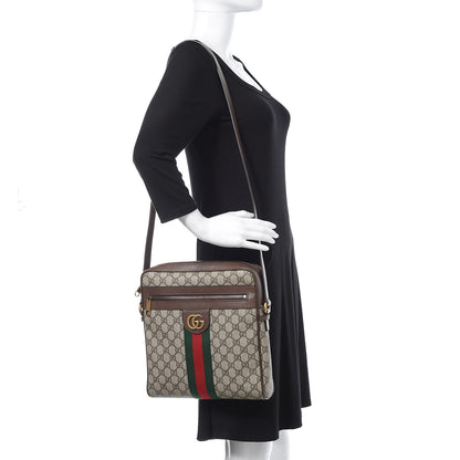 Gucci GG Supreme Monogram Web Medium Ophidia Messenger Bag Brown 2 of 9