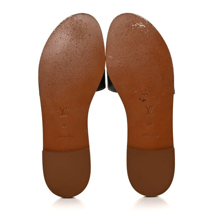 Louis Vuitton Monogram Lock It Flat Mules 38 GOld 5 of 8