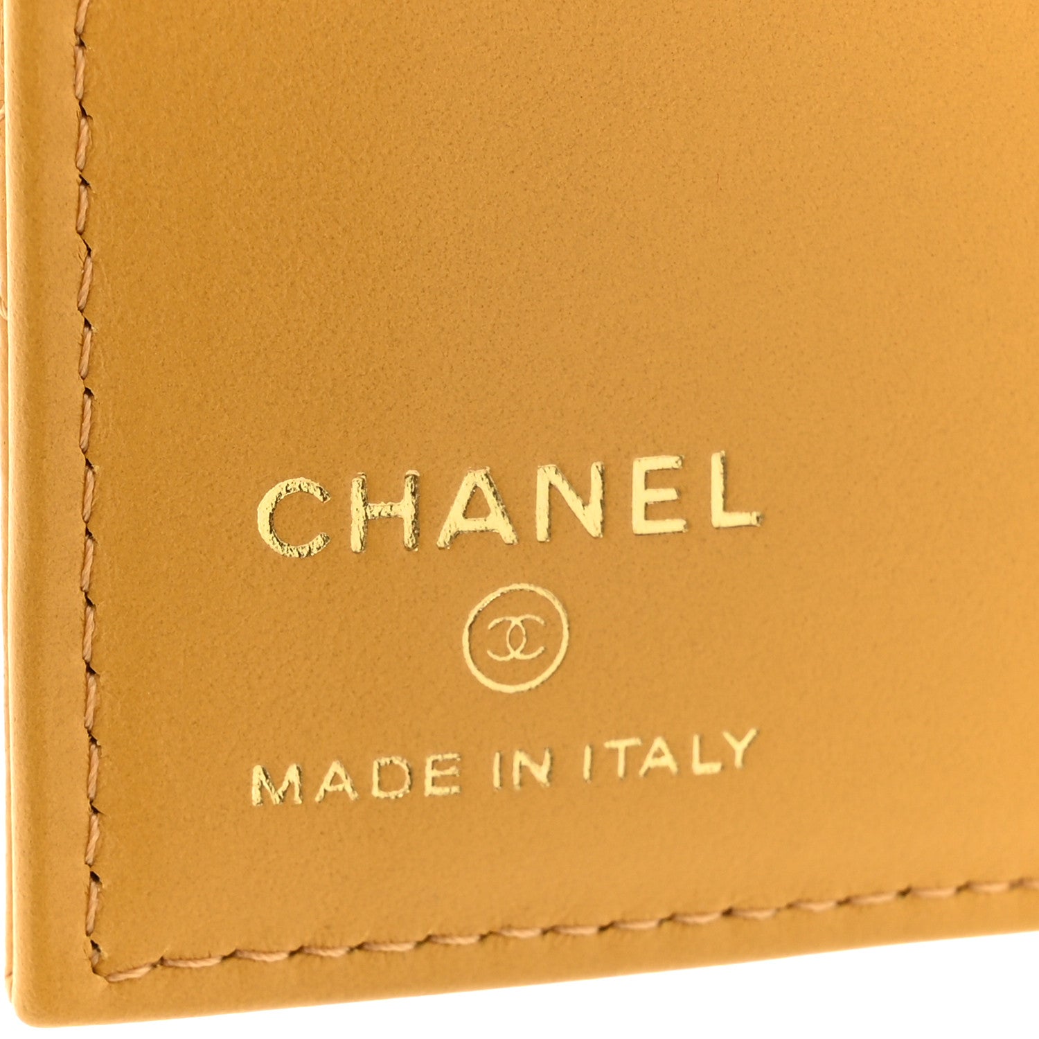 Chanel Lambskin Quilted Chanel 19 Passport Holder Yellow 6 of 9