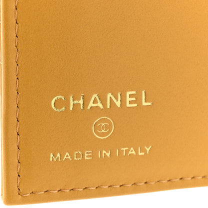 Chanel Lambskin Quilted Chanel 19 Passport Holder Yellow 6 of 9