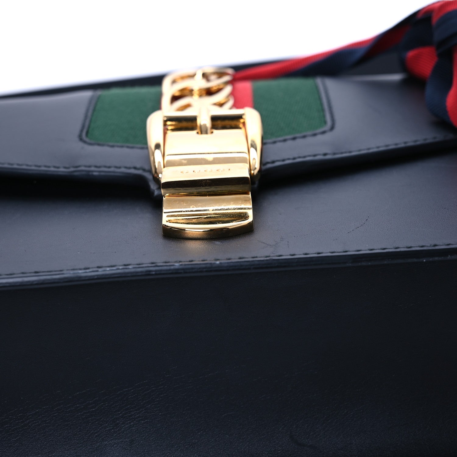 Gucci Calfskin Small Sylvie Shoulder Bag Black 13 of 15