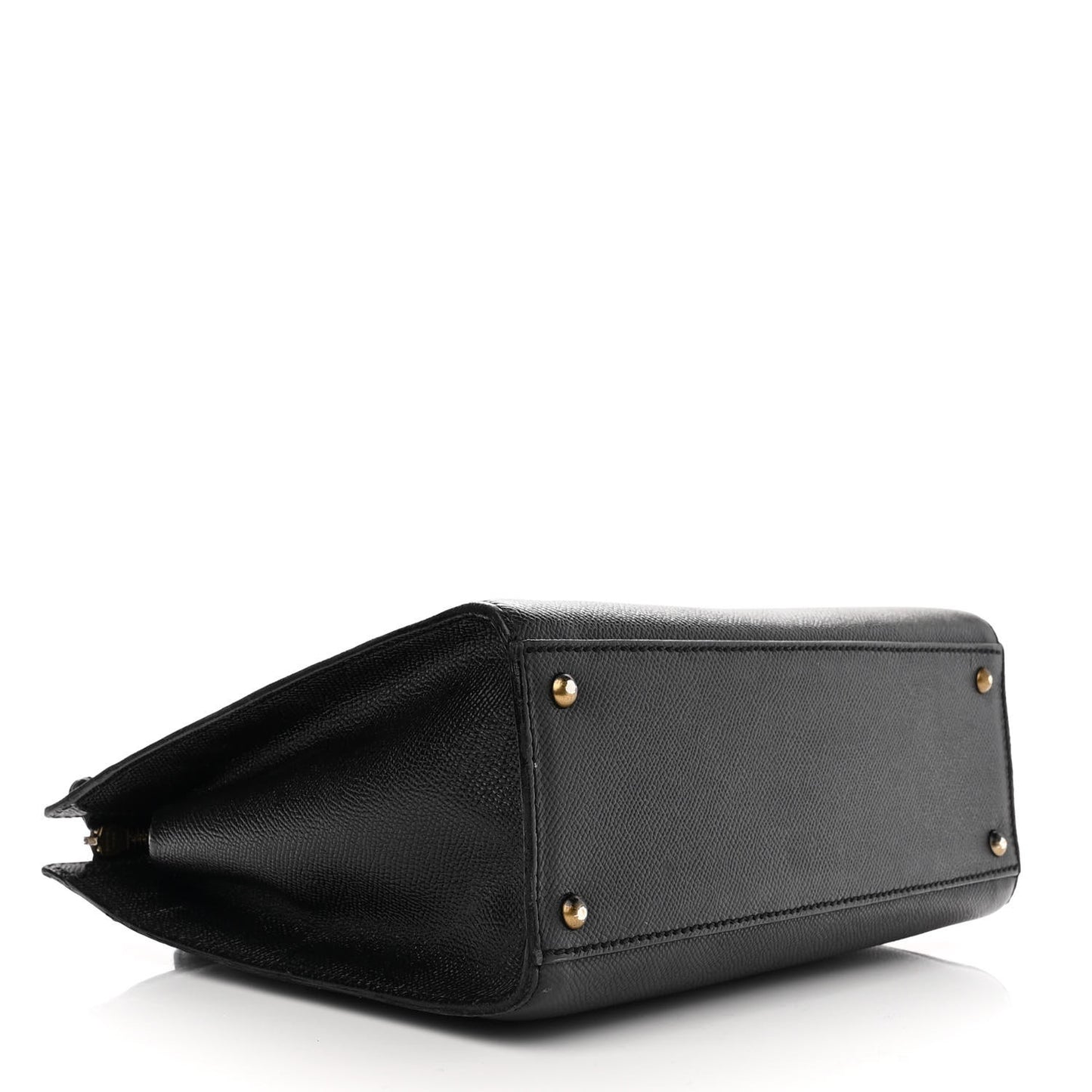 Grained Calfskin Shoulder Bag Black