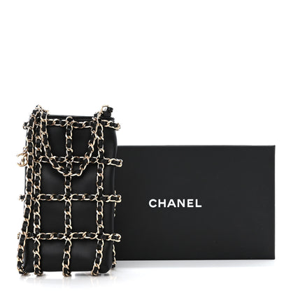 Chanel Lambskin Tech Me Out Clutch With Chain Black 12 of 12