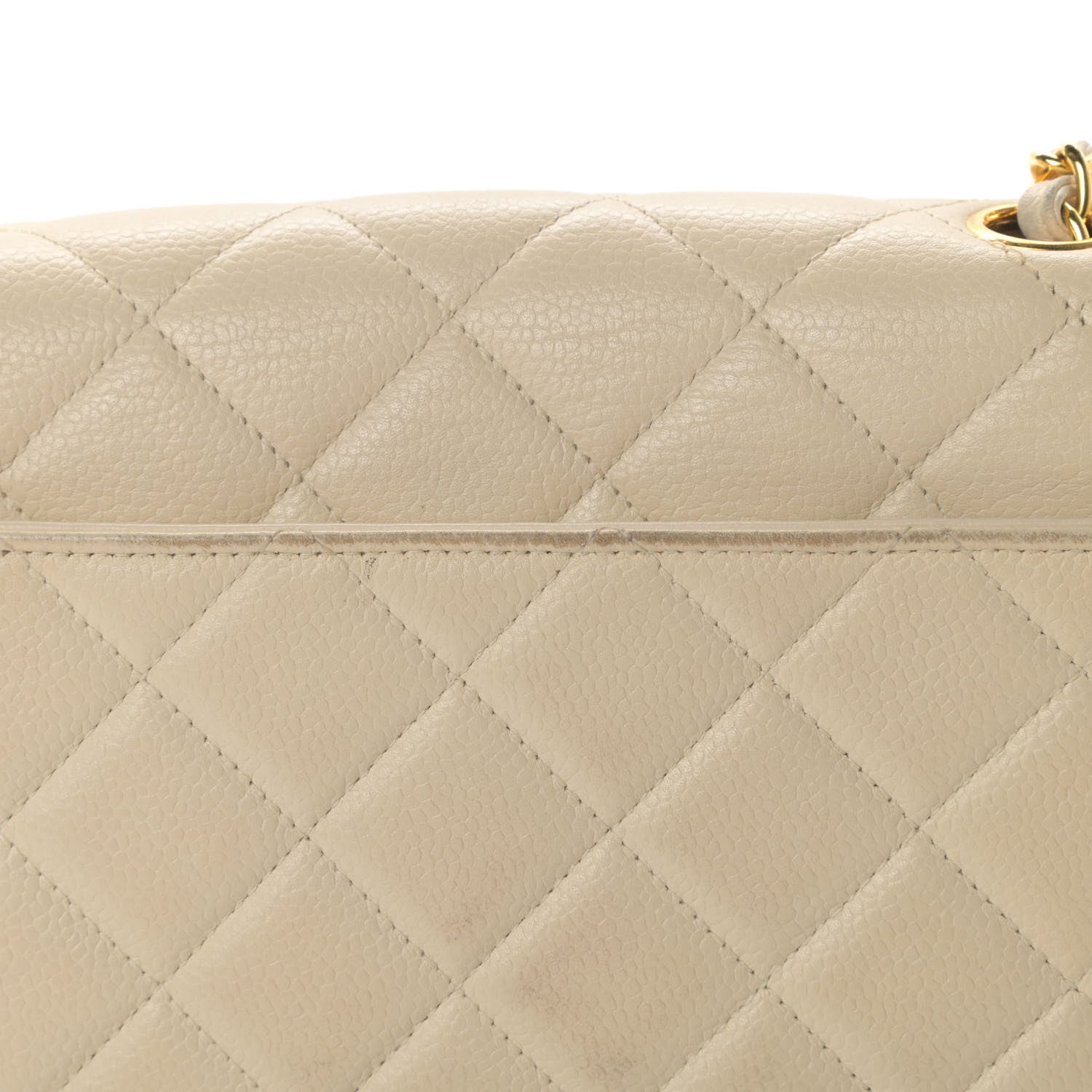 Chanel Caviar Quilted Medium Single Flap White 18 of 22
