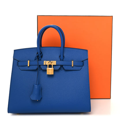 Hermes Epsom Birkin Sellier 25 Bleu France 12 of 12