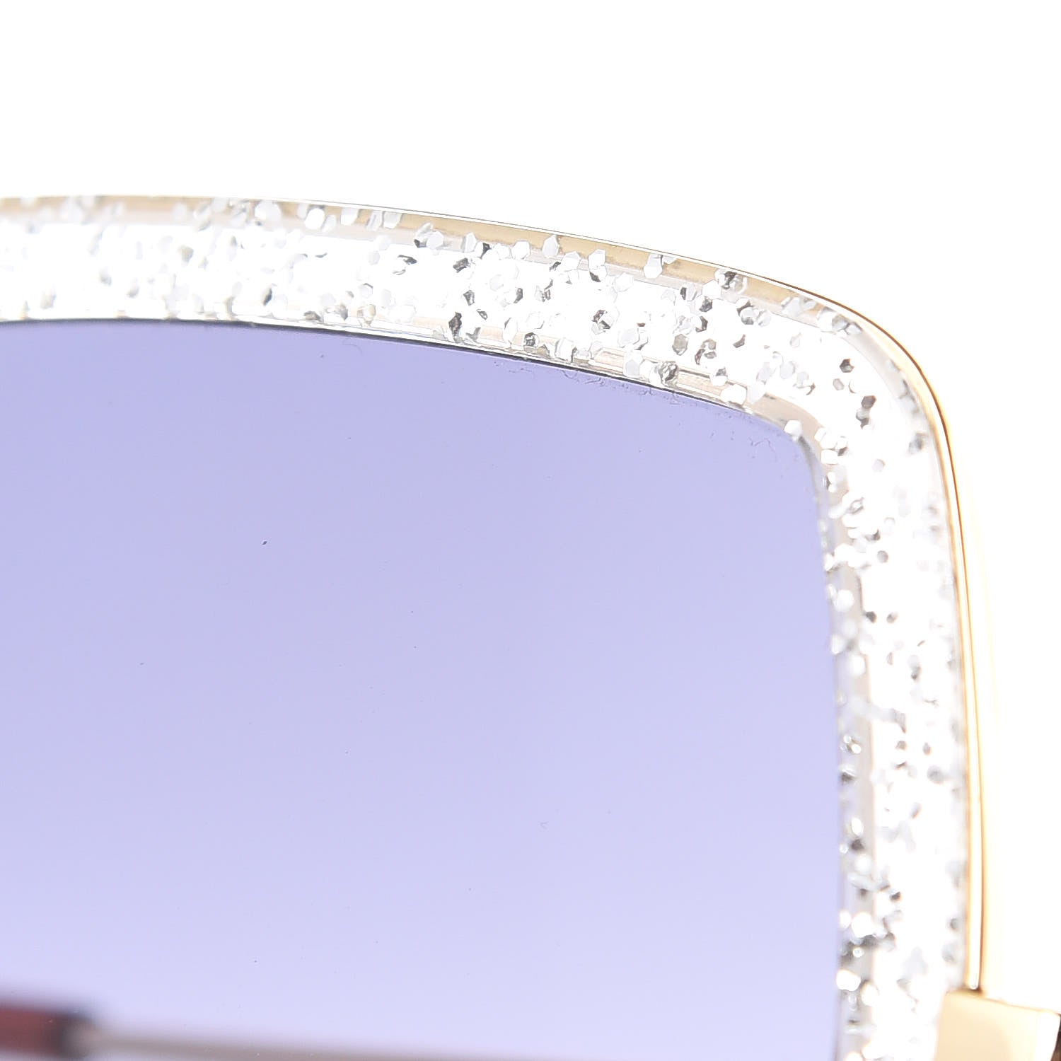 Gucci Glitter Acetate Oversize Square Frame Sunglasses GG0106S Gold 8 of 9