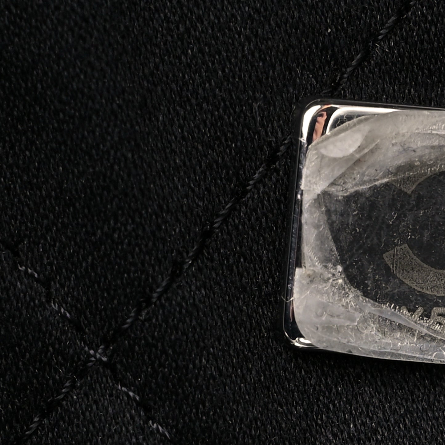 Metallic Calfskin Quilted Chanel 22 Silver