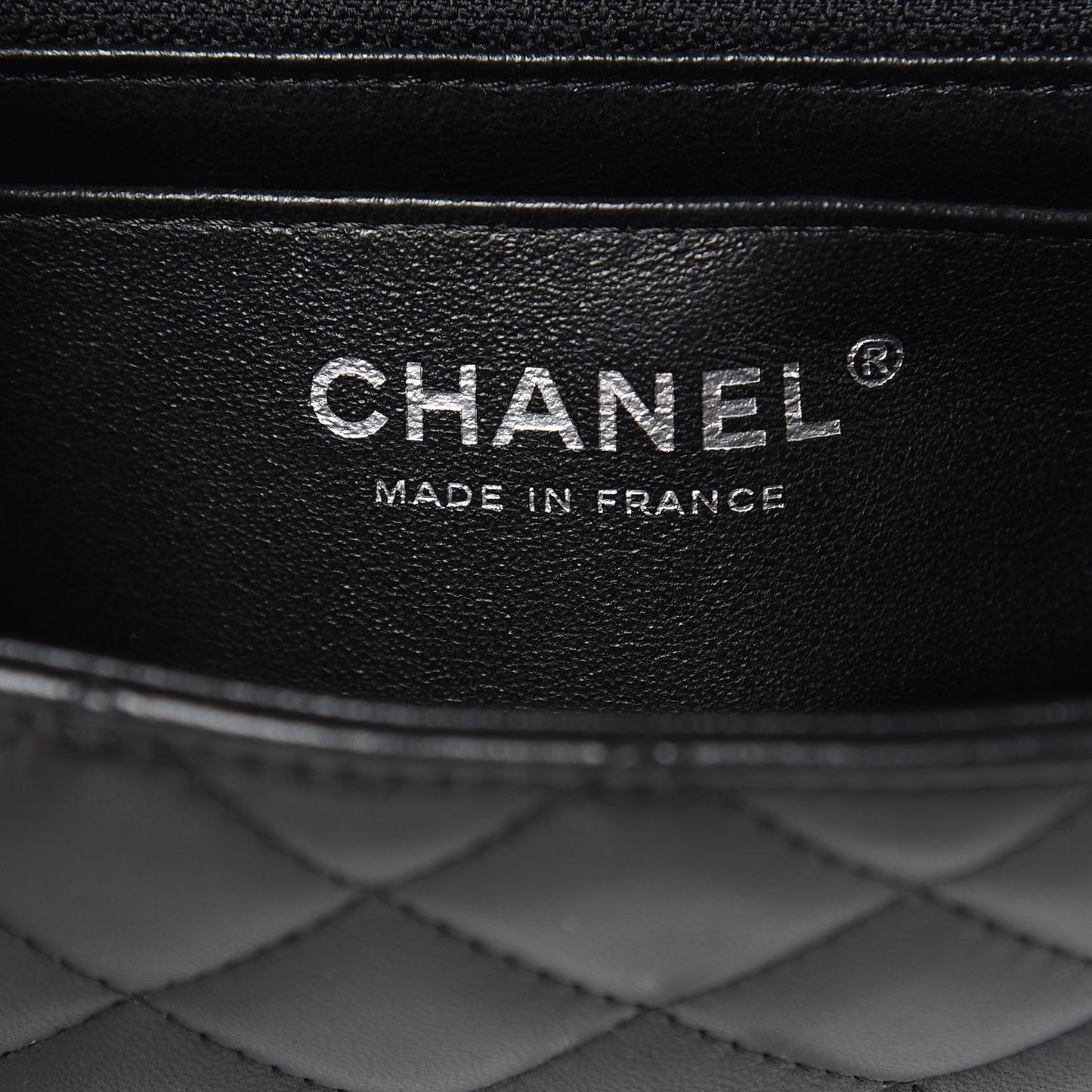 Lambskin Quilted Mini Square Flap Black
