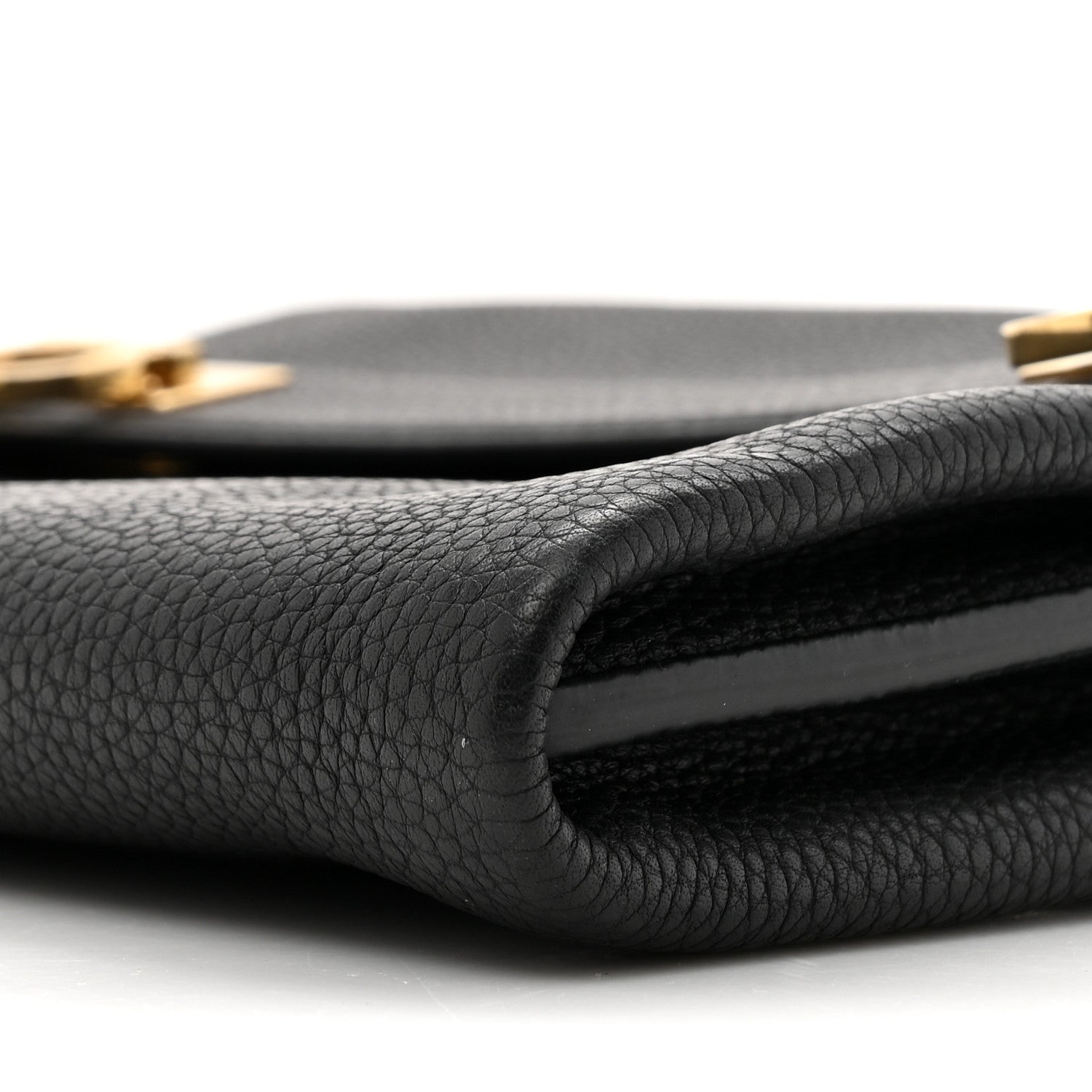 Salvatore Ferragamo Grained Calfskin Mya Flip Lock Shoulder Bag Black 9 of 11