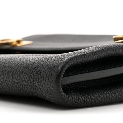 Salvatore Ferragamo Grained Calfskin Mya Flip Lock Shoulder Bag Black 9 of 11