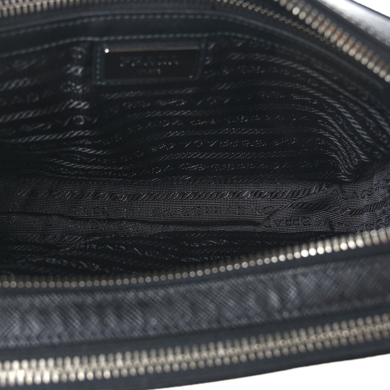 Prada Saffiano Travel Pouch Black 6 of 9