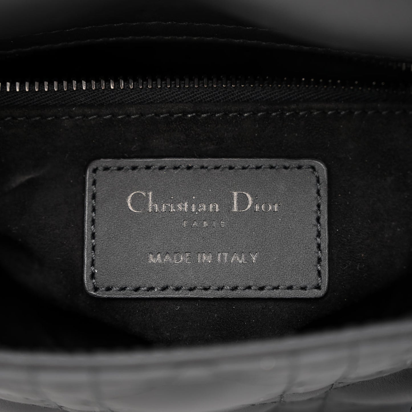 Ultra Matte Calfskin Cannage Mini Lady Dior Black