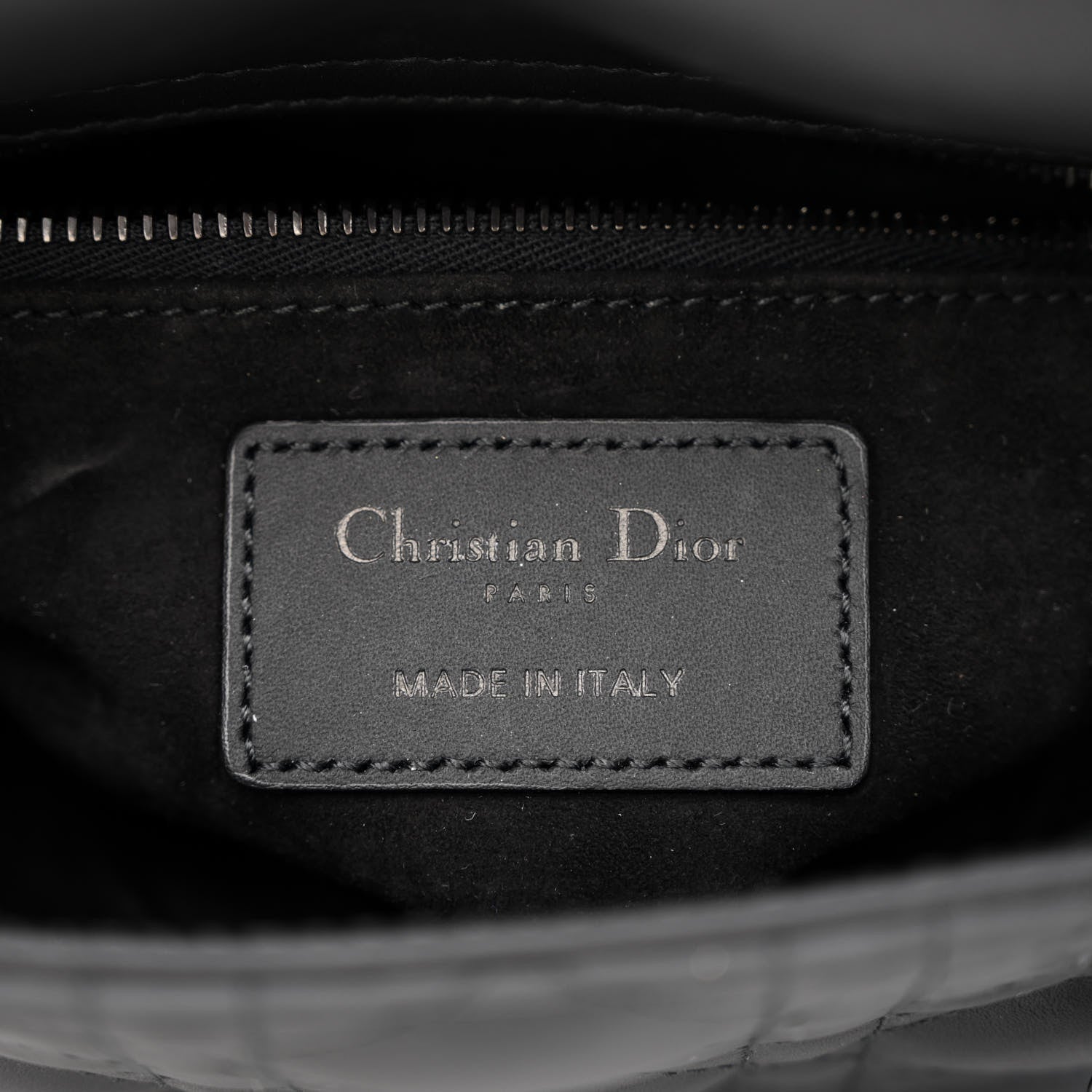 Christian Dior Ultra Matte Calfskin Cannage Mini Lady Dior Black 6 of 11