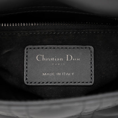 Christian Dior Ultra Matte Calfskin Cannage Mini Lady Dior Black 6 of 11