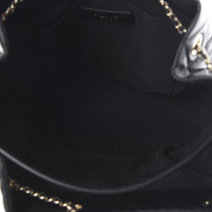 Chanel Caviar Quilted Large Rolled Up Bucket Drawstring Bag Black 4 of 16
