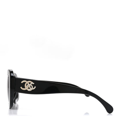 Chanel Acetate Polarized CC Sunglasses 5468-B-A Black 3 of 7