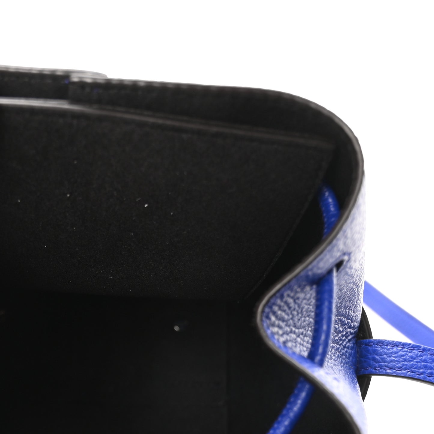Grained Calfskin Mini Gancino Bucket Bag Bluette