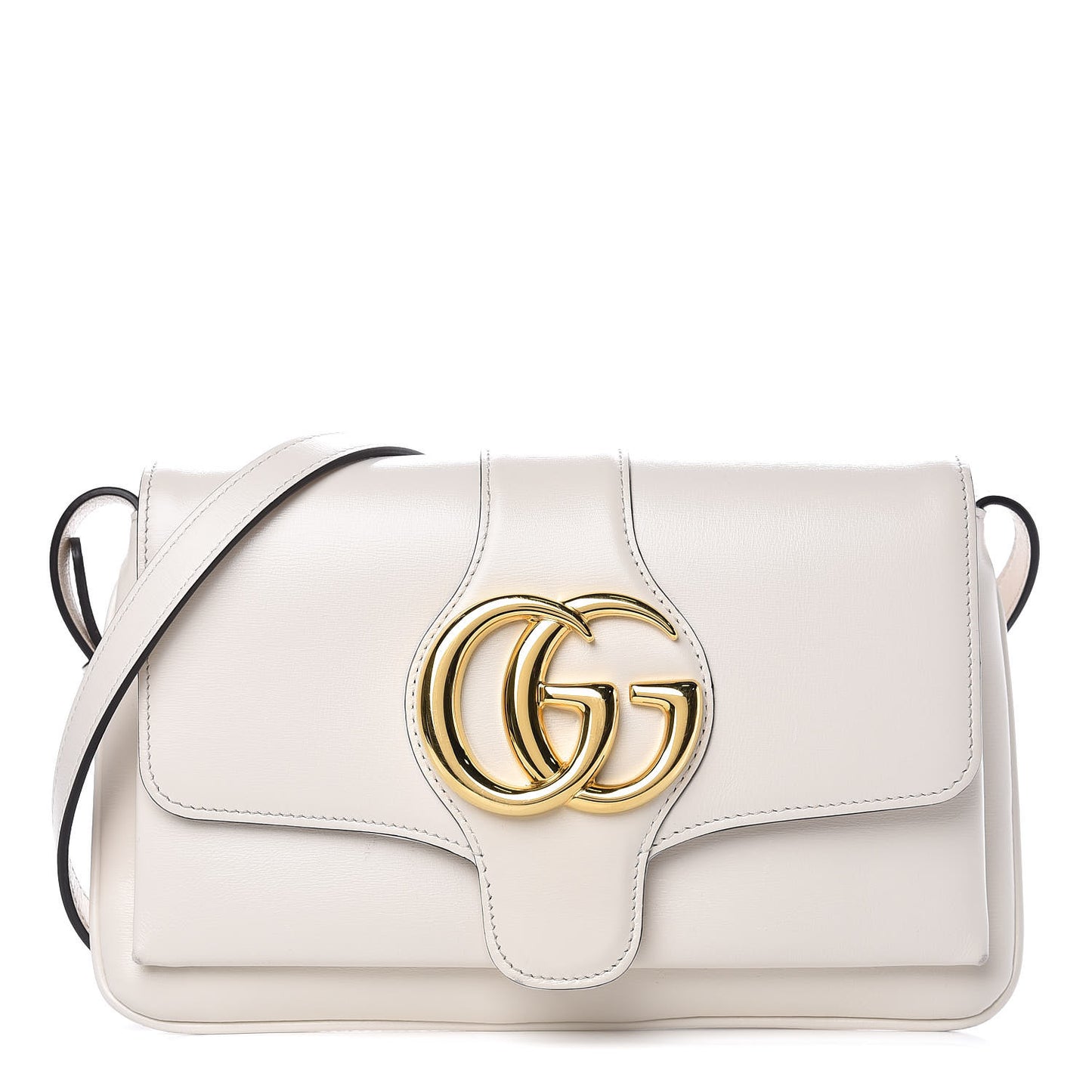 Calfskin Small Arli Flap Shoulder Bag Mystic White