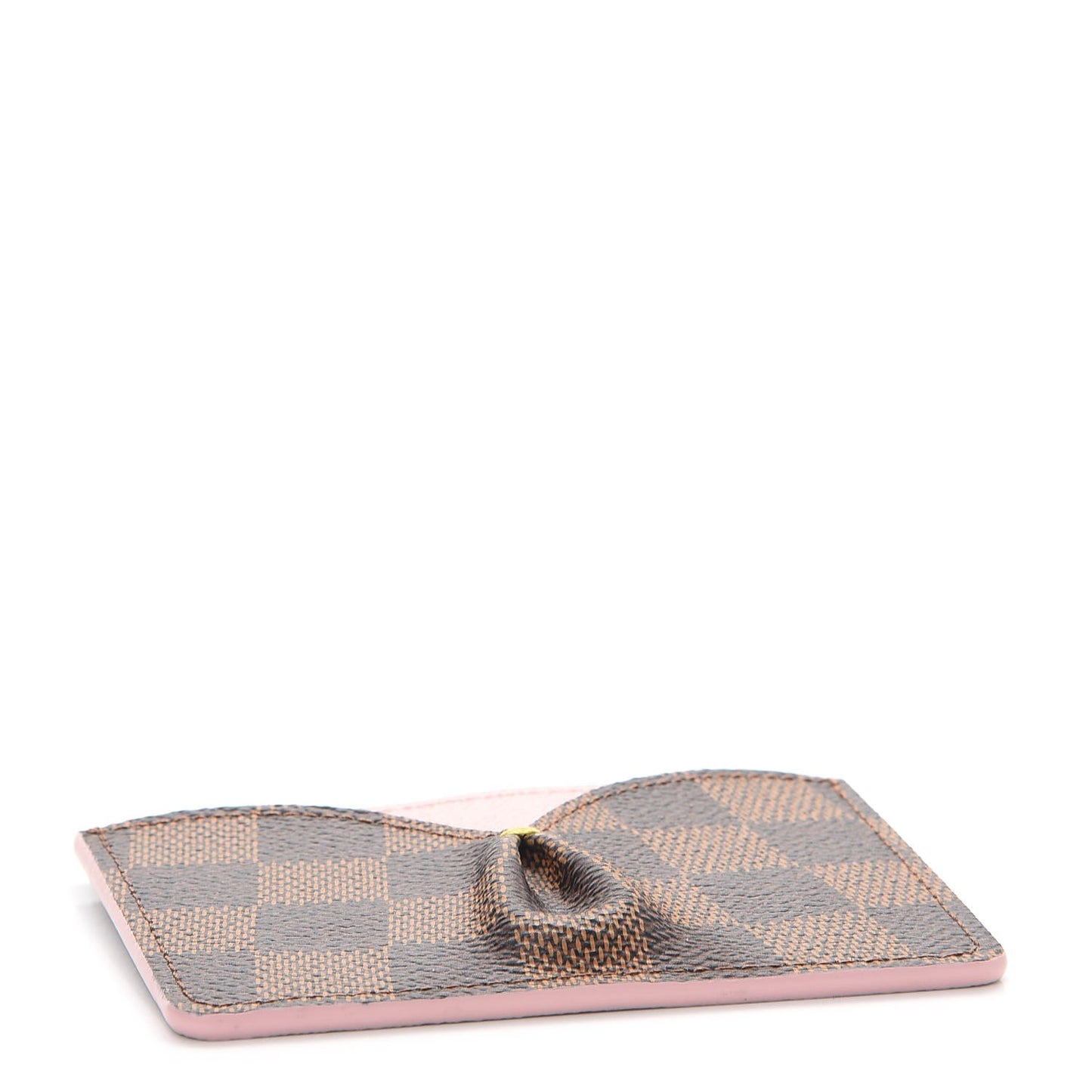 Damier Ebene Caissa Card Holder Rose Ballerine
