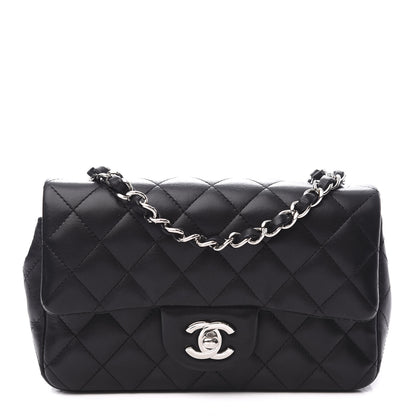 Chanel Lambskin Quilted Mini Rectangular Flap Black 1 of 10