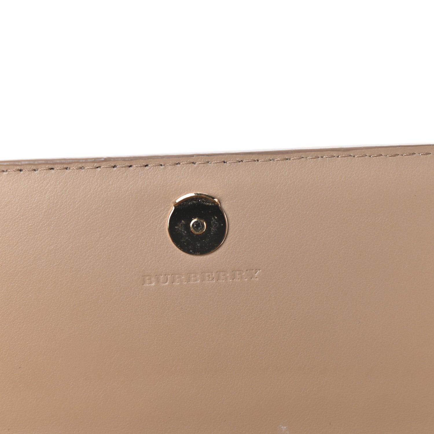 Burberry Haymarket Check Henley Wallet On Chain Mid Camel 6 of 9