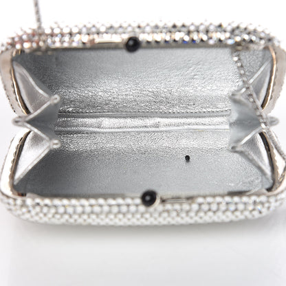 Judith Leiber Swarovski Crystal Minaudiere Clutch Silver 5 of 7