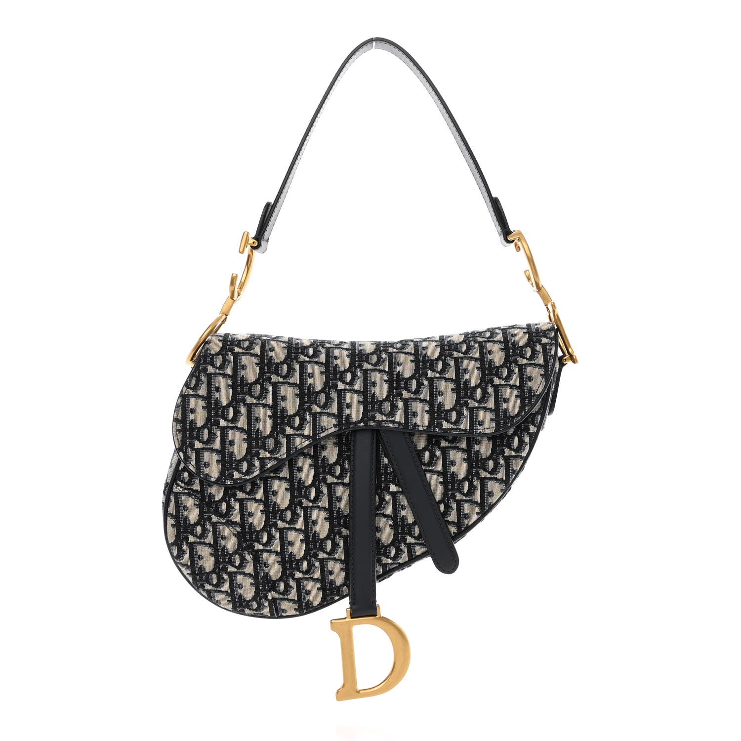 Christian Dior Oblique Saddle Bag Blue 1 of 11