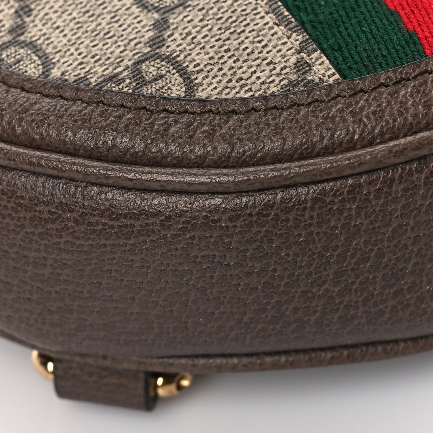 Gucci GG Supreme Monogram Web Mini Ophidia Round Backpack Brown 7 of 8